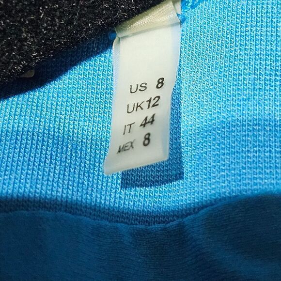 ELIE TAHARI Turquoise Blue Fit & Flare Dress - Size 8 - Picture 5 of 6